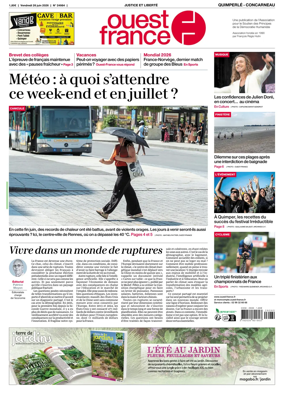 Cover of Ouest-France (Quimperle Concarneau)