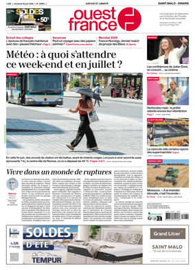 Cover of Ouest France (Saint-Malo)