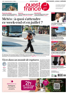 Cover of Ouest France (Saint-Nazaire La Baule Guerande)