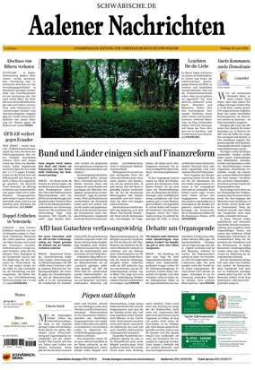 Cover of Aalener Nachrichten