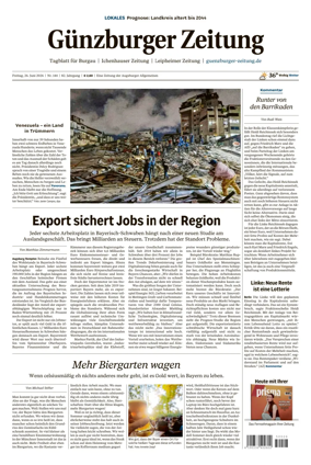 Cover of Guenzburger Zeitung