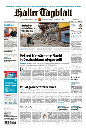 Cover of Haller Tagblatt
