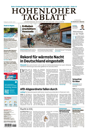 Cover of Hohenloher Tagblatt