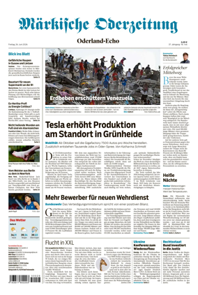 Cover of Markische Oderzeitung Oderland-Echo