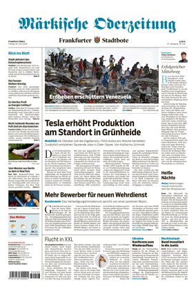 Cover of Markische Oderzeitung Frankfurt (Oder)