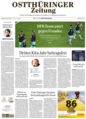 Cover of Ostthuringer Zeitung (Saale-Holzland-Kreis)