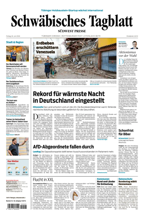 Cover of Schwabisches Tagblatt - Tubinger Chronik