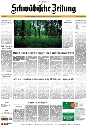 Cover of Schwabische Zeitung (Laupheim)