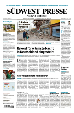 Cover of SUDWEST PRESSE - Neckar-Chronik