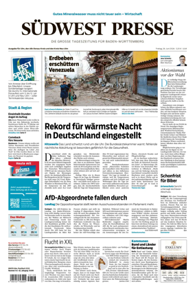 Cover of Sudwest Presse