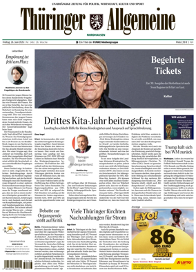 Cover of Thuringer Allgemeine (Nordhausen)