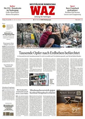 Cover of Westdeutsche Allgemeine Zeitung (Hattingen)