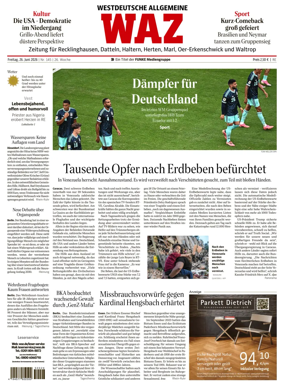 Cover of Westdeutsche Allgemeine Zeitung (Recklinghausen)