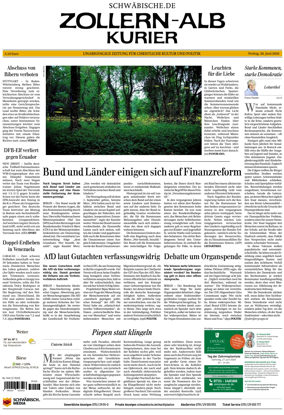 Cover of Zollern-Alb-Kurier (Balingen)