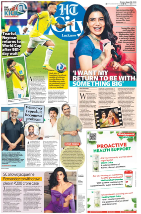 Cover of Hindustan Times (Lucknow) - Live