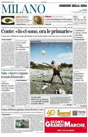Cover of Corriere della Sera (Milano)