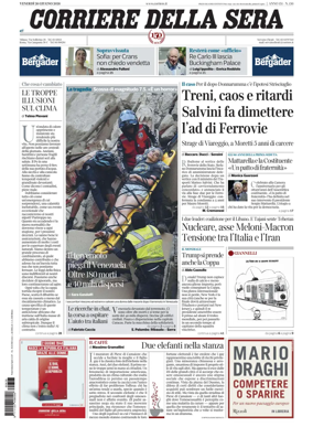Cover of Corriere della Sera