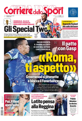 Cover of Corriere dello Sport (Lazio)