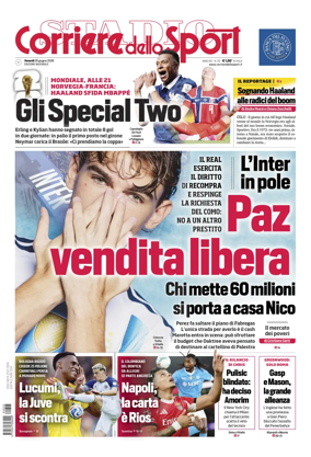 Cover of Corriere dello Sport