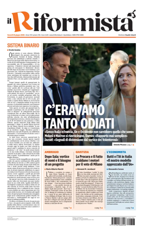 Cover of Il Riformista (Italy)
