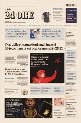 Cover of Il Sole 24 Ore