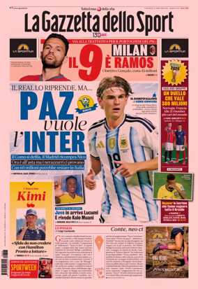 Cover of La Gazzetta dello Sport - Napoli