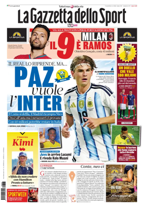 Cover of La Gazzetta dello Sport - Roma