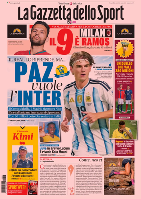Cover of La Gazzetta dello Sport