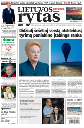 Cover of Lietuvos Rytas