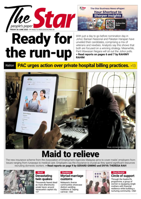 Cover of The Star Malaysia