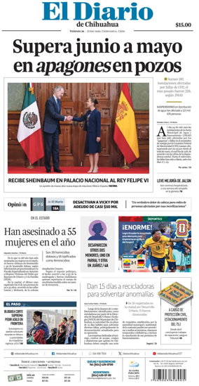 Cover of El Diario de Chihuahua