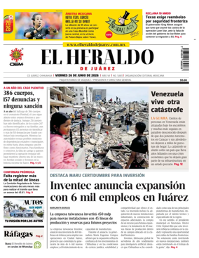 Cover of El Heraldo de Juarez