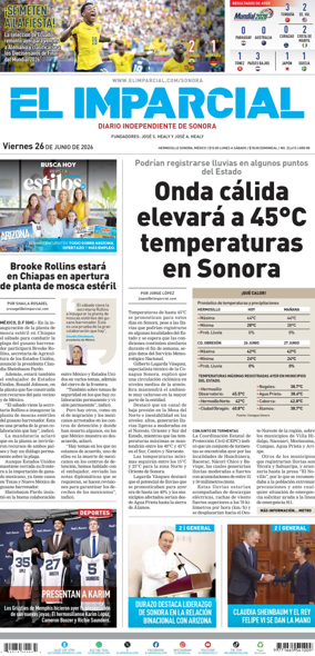Cover of El Imparcial