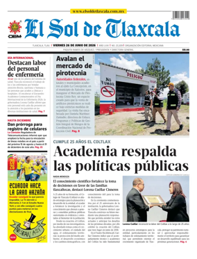 Cover of El Sol de Tlaxcala