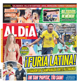 Cover of Periodico Al Dia (Salamanca)