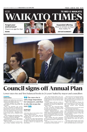Cover of Waikato Times