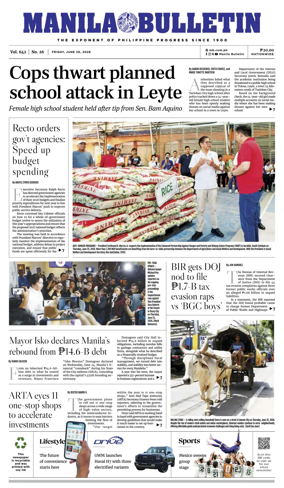 Cover of Manila Bulletin