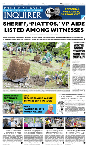 Cover of Philippine Daily Inquirer