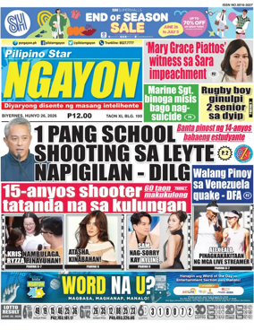 Cover of Pilipino Star Ngayon