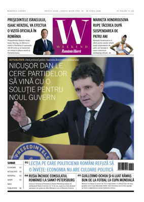 Cover of Romania Libera - Friday Edition