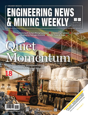 Cover of Engineering News and Mining Weekly