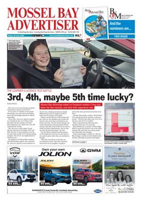 Cover of Mossel Bay Advertiser