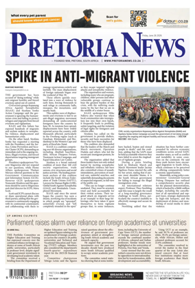 Cover of Pretoria News