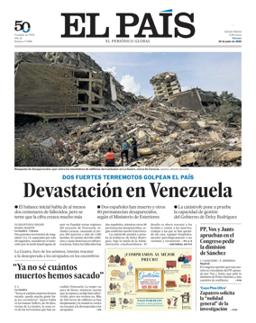 Cover of El Pais Madrid