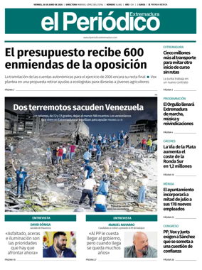 Cover of El Periodico Extremadura