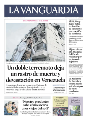 Cover of La Vanguardia