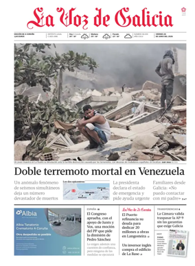 Cover of La Voz de Galicia (A Coruna)