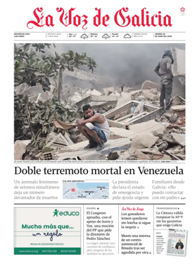 Cover of La Voz de Galicia (Lugo)