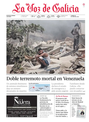 Cover of La Voz de Galicia (Ourense)