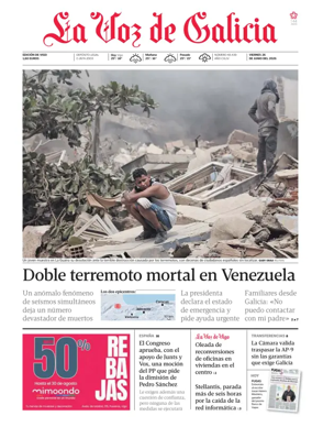 Cover of La Voz de Galicia (Vigo)